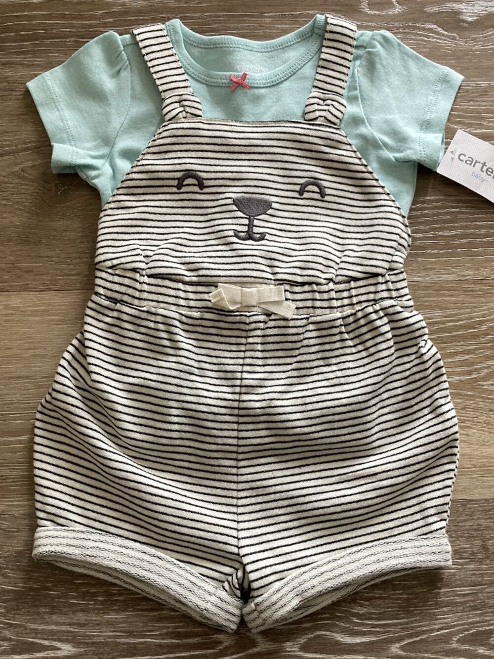 Carters Bear Overall Outfit Size 12mo